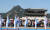 지난해 9월 광화문 광장에서 열린 경동대 태권도시범단의 시연 장면. 뉴시스