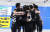 현대캐피탈 선수들이 28일 충남 천안시 유관순체육관에서 열린 프로배구 플레이오프 3차전 한국전력과의 경기에서 득점 후 환호하고 있다. 연합뉴스