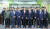 28일 코레일관광개발 본사 취임식에서 권신일 코레일관광개발 대표이사(첫번째줄 왼쪽 4번째)가 임직원들과 기념사진을 찍고 있다.