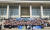 더불어민주당은 이날 오전 11시 국회 본청 앞 계단에서 후쿠시마산 수산물 수입 반대 및 대일 굴욕외교 규탄대회를 열었다. 정용환 기자