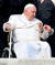 프란치스코 교황이 29일 바티칸시국 성 베드로 광장에서 주간 일반 알현을 마치고 휠체어에 앉아 있다. EPA=연합뉴스