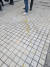 더불어민주당 이재명 대표를 향해 계란을 던진 흔적. 31일 서울 서초구 서울 중앙지방법원 앞이다.사진 JTBC