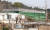 지난 2월 24일 경남 양산시 하북면 평산마을 내 리모델링 중인 '평산마을 책방(가칭)'. 4m 높이의 안전가림막이 설치돼 있다. [연합뉴스]