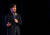 조국 전 장관이 11일 오후 부산 해운대구 쿠무다 콘서트홀에서 열린 '조국의 법고전 산책 저자와의 대화'에서 책 설명을 하고 있다. 연합뉴스