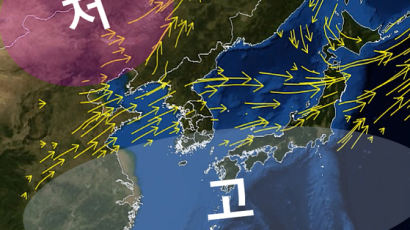 오늘 전국 태풍급 돌풍…한반도 ‘남고북저’ 샌드위치탓