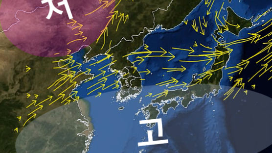 오늘 전국 태풍급 돌풍…한반도 ‘남고북저’ 샌드위치탓