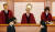문형배(왼쪽부터), 이종석, 이미선 헌법재판관이 지난 4일 헌법재판소 소심판정에서 입장하는 모습. 연합뉴스