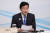니시무라 야스토시 일본 경제산업상이 지난 16일 홋카이도 삿포로에서 열린 주요 7개국( G7 ) 기후·에너지·환경 장관 기자회견에서 발언하고 있다. AP=연합뉴스