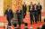 지난해 10월 23일 베이징 인민대회당에 입장하는 시진핑 3기 지도부의 중국 공산당 정치국 상무위원 7명. [AFP=연합뉴스]