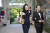 세계 최대 사모펀드 KKR의 조셉 배 최고경영자가 부인 재니스 배씨와 함께 국빈만찬 장에 도착했다. [EPA=연합뉴스]