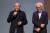 벨기에 거장 감독 장 피에르 다르덴(오른쪽), 뤽 다르덴 형제 감독이 27일 제24회 전주영화제 개막작에 선정된 영화 '토리와 로키타'를 들고 이날 첫 방한 공식 행사에 참석했다. 사진 전주국제영화제