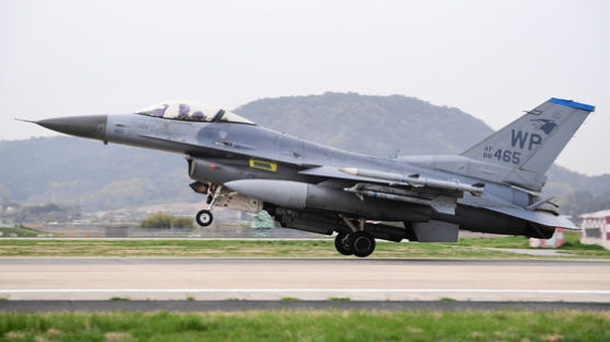 미군 전투기 F-16, 평택 농지에 추락…조종사 무사 탈출