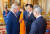 한정 중국 국가부주석(가운데)이 6일(현지시간) 찰스 3세 대관식에 참석했다. 사진 신화통신 캡처