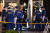 8일 강도 사건이 발생한 일본 도쿄 긴자의 고급시계점에서 경찰이 현장 조사를 하고 있다. AFP=연합뉴스