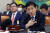 김주현 금융위원장이 11일 국회에서 열린 정무위에서 의원의 질의에 답하고 있다. 연합뉴스
