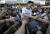 전진당의 피타 대표가 지난 4일 태국 방콕에서 열린 총선 유세에서 지지자들에게 사인을 해주고 있다.EPA=연합뉴스