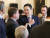 이재용 삼성전자 회장이 지난달 28일 미국 워싱턴DC 미 국무부에서 열린 국무장관 주최 국빈오찬에서 참석자들과 대화하고 있다. 연합뉴스