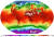 18일 전세계 최고기온 분포도. climate reanalyzer