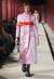지난 16일 서울 경복궁에서 열린 '2024 구찌 크루즈 컬렉션'에서 한 모델이 한복 옷고름을 연상시키는 디자인의 의상을 입고 있는 모습. 사진 구찌