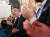 에르도안 대통령이 지난 13일(현지시간) 대선 1차 투표 전날 저녁 이스탄불의 성지인 아야소피아에서 이슬람교의 예배에 참석했다. 로이터=연합뉴스