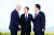 윤석열 대통령이 21일 히로시마 G7 정상회의장인 그랜드프린스호텔에서 조 바이든 미국 대통령, 기시다 후미오 일본 총리와 한미일 정상회담을 하고 있다.뉴시스