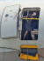 한 승객이 대구공항 상공에서 비상문을 강제로 개방해 승객들을 공포에 떨게 한 가운데 승무원이 비상문을 온몸으로 막고 있는 사진. 뉴스1
