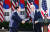 지난날 26일(현지시간) 미국을 국빈 방문한 윤석열 대통령과 조 바이든 미국 대통령이 워싱턴DC 백악관에서 한미 정상회담을 한 뒤 인사하고 있다. 강정현 기자