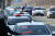 지난 1월 16일 오전 대구 수성구 삼성라이온즈파크 옆 도로에 택시미터기 요금 조정 및 도로 주행검사를 기다리는 택시가 장사진을 이루고 있다. 뉴스1.