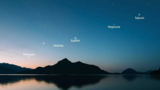 수·목·토·천·해 5개 행성 일렬로…"내일 새벽 동쪽하늘 보세요"