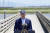 조 바이든 미국 대통령이 19일(현지시간) 캘리포니아주 팔로 알토의 루시 에반스 베이랜드 자연해설센터 및 보호구역에서 연설하고 있다. AP=연합뉴스 