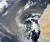 지난해 6월 아프리카 사하라 사막에서 날아온 모래 먼지가 바다 위에서 이동하는 모습. NASA