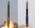 러시아의 다탄두 대륙간탄도미사일(SS-27 Mod 2)과 북한이 최근 시험 발사한 ‘화성18형’(오른쪽). 사진 RFA 캡처