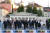 지난 11일(현지시간) 리투아니아 수도 빌뉴스 대통령궁에서 열린 나토 동맹국과 파트너국 만찬에 앞서 각국 정상 및 배우자들이 기념촬영을 하고 있다. [사진 대통령실]