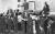 김영삼 총재의 국회의원 제명을 막아보려 야당의원들이 단상에서 항의하고 있다. (1979년)