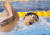 김우민이 25일 일본 후쿠오카 마린 메세 후쿠오카홀에서 열린 2023 세계수영선수권 남자 자유형 800ｍ 예선에서 역영하고 있다. 연합뉴스