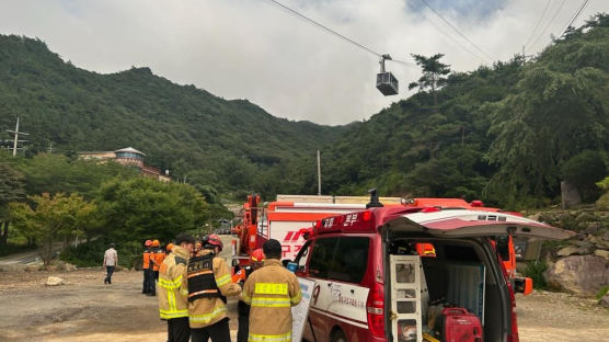 멈춰선 해남 두륜산 케이블카…승객 30명 2시간 가까이 공중에