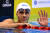 포포비치가 지난 24일 일본 후쿠오카에서 열린 2023 세계수영선수권 남자 자유형 200ｍ 준결선을 1위로 마친 뒤 만족스러워하고 있다. AFP=연합뉴스