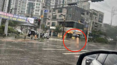 '우산만 쓴 나체남' 거리 활보에 당진 발칵…경찰, 신원 추적 중 