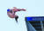 최병화가 27일 일본 후쿠오카 모모치 시사이드 파크에서 열린 2023 세계수영선수권 하이다이빙 남자부 경기에서 연기하고 있다. 연합뉴스 