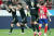 스페인 명문 아틀레티코 마드리드를 상대로 후반 추가 시간 3분 결승골을 터뜨린 뒤 세리머니를 선보이는 팀 K리그 소속 이순민(맨 왼쪽). [뉴스1]