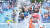  서울 한낮 기온이 34도까지 오르며 무더운 날씨를 보인 28일 서울 종로구 광화문광장에서 열린 2023 서울 썸머비치 행사에서 어린이들이 물놀이를 즐기고 있다. 연합뉴스