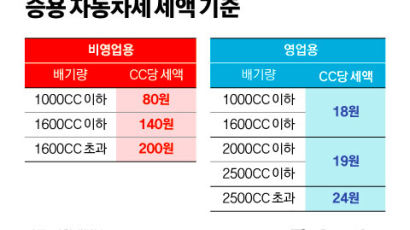 테슬라 연 13만원, 제네시스 91만원…배기량 기준 자동차세 바뀌나