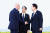 지난 5월 21일 윤석열 대통령이 히로시마 G7 정상회의장인 그랜드 프린스 호텔에서 열린 한미일 정상회담에 앞서 조 바이든 미국 대통령, 기시다 후미오 일본 총리와 인사하고 있다. [연합뉴스] 