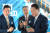 윤석열 대통령(오른쪽)이 지난 2일 전북 군산새만금컨벤션센터(GSCO)에서 열린 새만금 이차전지 투자협약식에서 구자은 LS그룹 회장(가운데)로부터 전구체에 대한 설명을 듣고 있다. 사진 대통령실