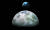 미국 항공우주국(NASA)이 촬영한 지구와 달의 표면 모습. 사진 셔터스톡
