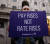 지난 3일 영국 런던 영란은행 앞에서 한 시민단체 운동가가 중앙은행의 금리인상에 항의해 "금리를 올리지 말고 급여를 올리라"는 플래카드를 들고 있다. EPA=연합뉴스