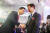 지난 15일 이화여대에서 열린 광복절 경축식에서 만난 국민의힘 김기현 대표(왼쪽)와 더불어민주당 이재명 대표. [연합뉴스]
