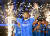 브라질 축구 스타 네이마르가 합류한 알힐랄과 크리스티아누 호날두(아래 사진)가 이끄는 알나스르의 사우디 리그 라이벌전은 ‘네호대전’으로 불리며 뜨거운 주목을 받고 있다. [로이터=연합뉴스]
