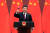 시진핑 중국 국가주석이 베이징 인민대회당에서 열린 일대일로 국제협력 정상포럼 환영 행사에서 건배를 제의하고 있다. 로이터=연합뉴스