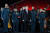 블라디미르 푸틴 러시아 대통령(가운데)이 쿠르스크에서 열린 제2차 세계대전 전투 승리 80주년 기념식에 참석하고 있다. AFP=연합뉴스
